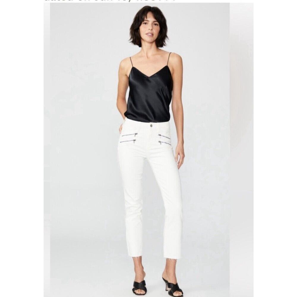 PAIGE Mid Rise Edgemont‎ straight jeans gold coast -31